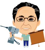 カーテンのヨシイ似顔絵